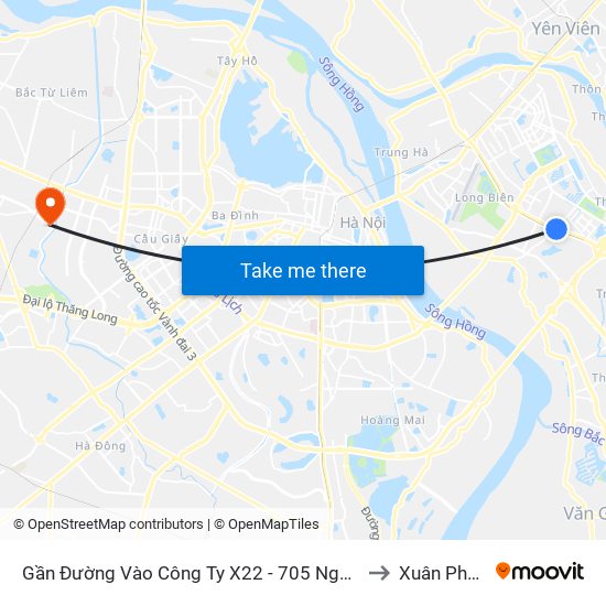 Gần Đường Vào Công Ty X22 - 705 Nguyễn Văn Linh to Xuân Phương map