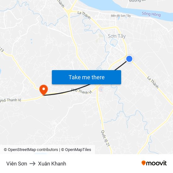 Viên Sơn to Xuân Khanh map