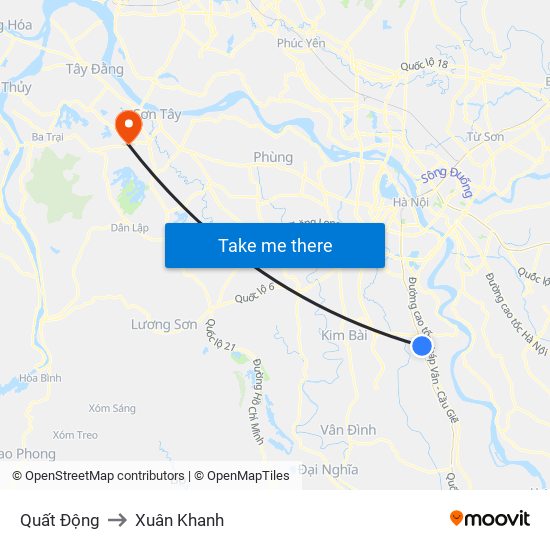 Quất Động to Xuân Khanh map