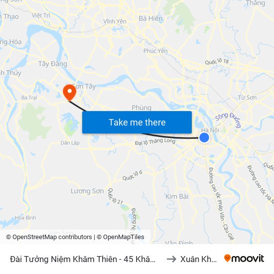 Đài Tưởng Niệm Khâm Thiên - 45 Khâm Thiên to Xuân Khanh map