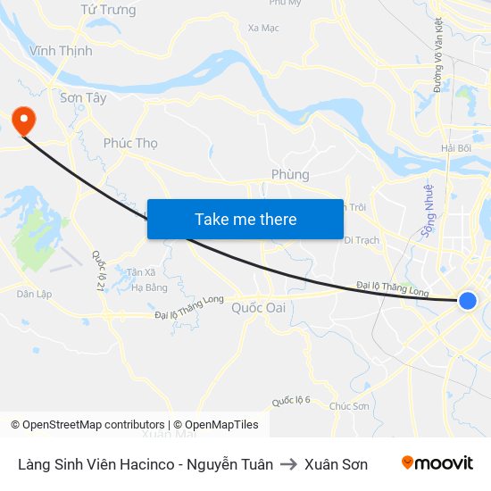 Làng Sinh Viên Hacinco - Nguyễn Tuân to Xuân Sơn map