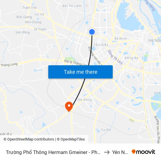 Số 9 Phạm Văn Đồng to Yên Nghĩa map