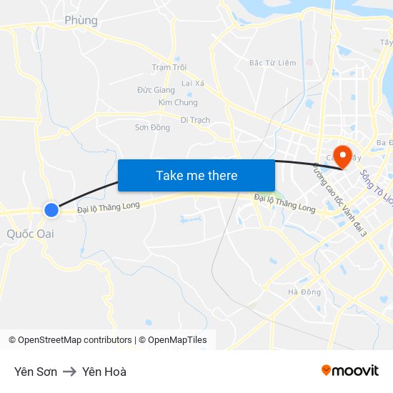 Yên Sơn to Yên Hoà map