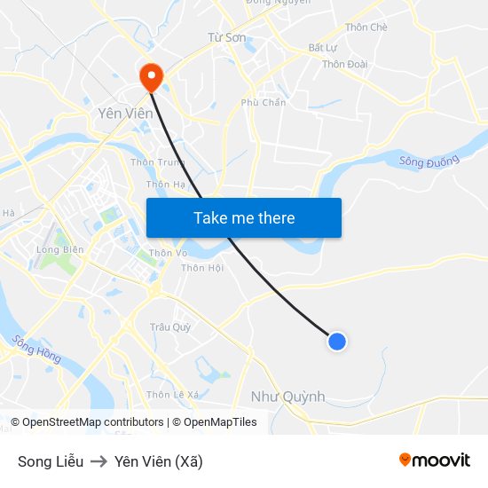 Song Liễu to Yên Viên (Xã) map