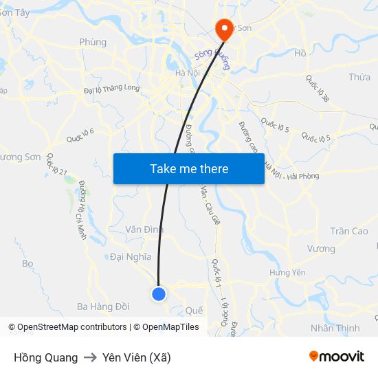 Hồng Quang to Yên Viên (Xã) map