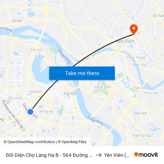 Đối Diện Chợ Láng Hạ B - 564 Đường Láng to Yên Viên (Xã) map