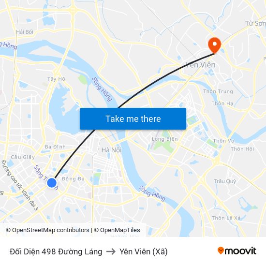 Đối Diện 498 Đường Láng to Yên Viên (Xã) map