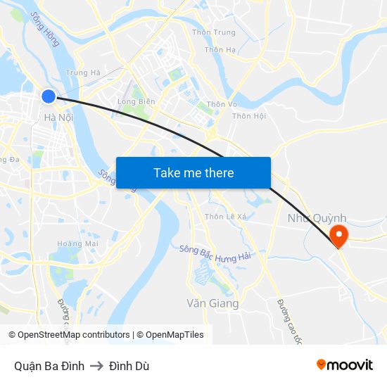 Quận Ba Đình to Đình Dù map