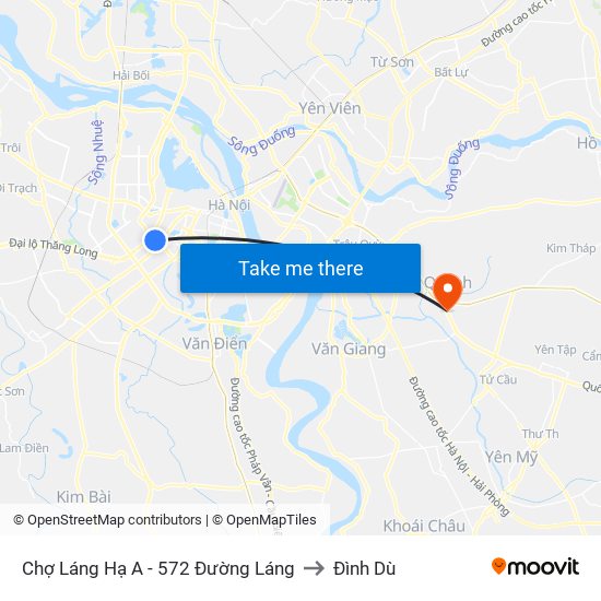 Chợ Láng Hạ A - 572 Đường Láng to Đình Dù map