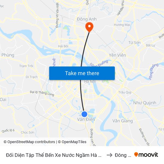 Đối Diện Tập Thể Bến Xe Nước Ngầm Hà Nội - Ngọc Hồi to Đông Anh map