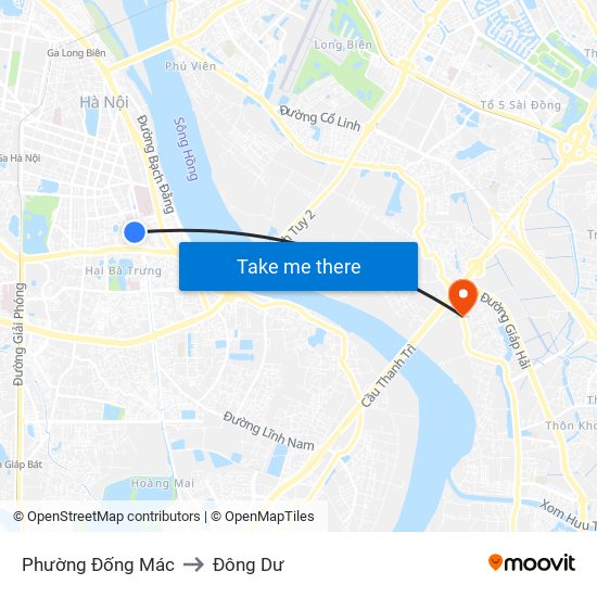 Phường Đống Mác to Đông Dư map