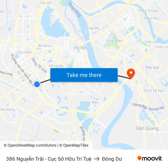 386 Nguyễn Trãi - Cục Sở Hữu Trí Tuệ to Đông Dư map