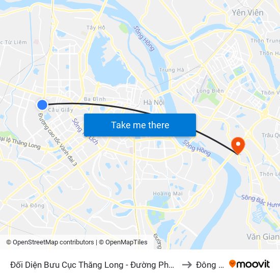 Đối Diện Bưu Cục Thăng Long - Đường Phạm Hùng to Đông Dư map