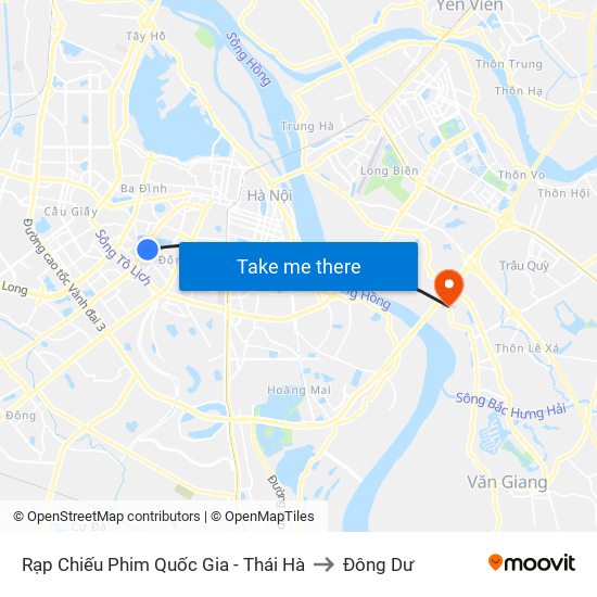 Rạp Chiếu Phim Quốc Gia - Thái Hà to Đông Dư map