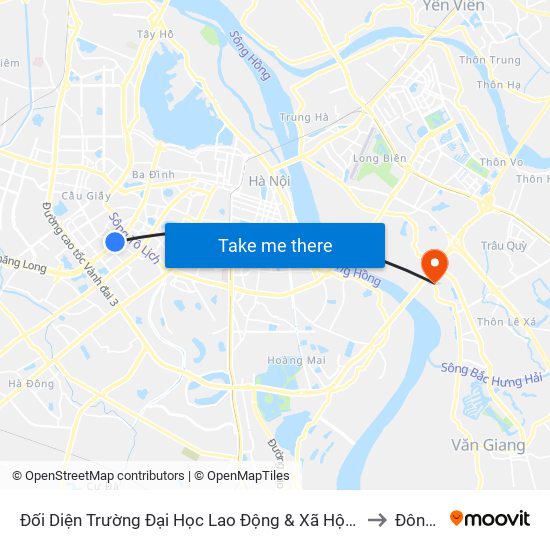 Đối Diện Trường Đại Học Lao Động & Xã Hội - 48 Trần Duy Hưng to Đông Dư map