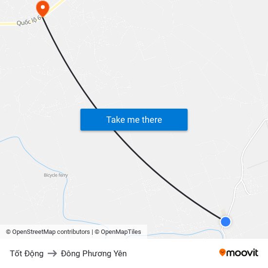 Tốt Động to Đông Phương Yên map