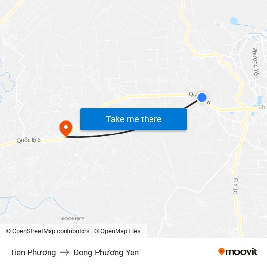 Tiên Phương to Đông Phương Yên map