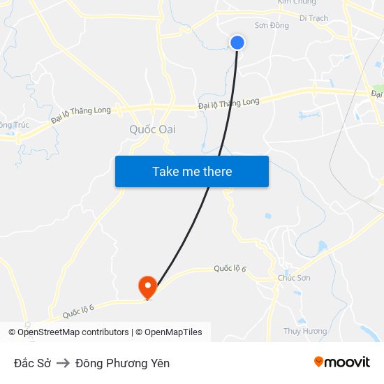 Đắc Sở to Đông Phương Yên map