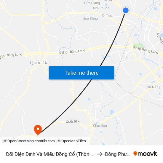 Đối Diện Đình Và Miếu Đồng Cổ (Thôn Nguyên Xá) - Đường 32 to Đông Phương Yên map