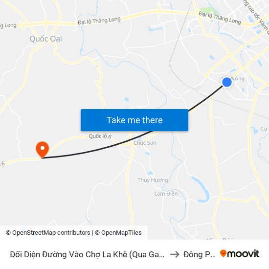 Đối Diện Đường Vào Chợ La Khê (Qua Ga Metro La Khê) - 405 Quang Trung (Hà Đông) to Đông Phương Yên map