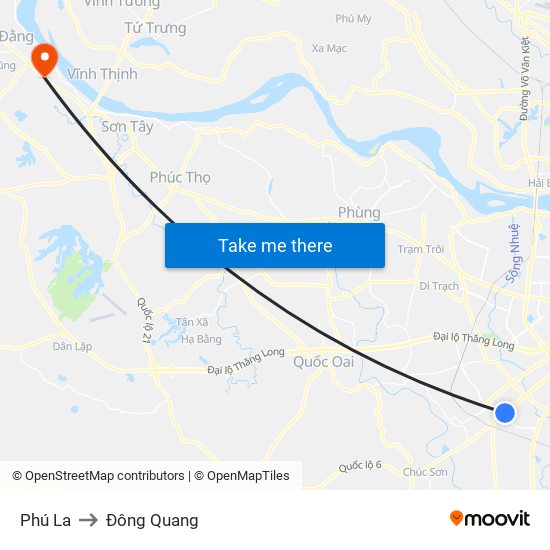 Phú La to Đông Quang map