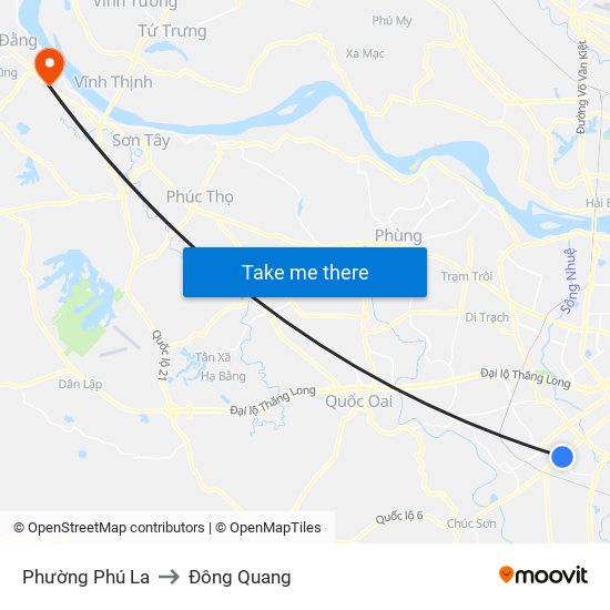 Phường Phú La to Đông Quang map