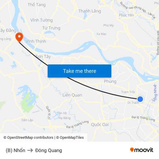 (B) Nhổn to Đông Quang map