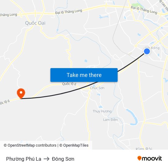 Phường Phú La to Đông Sơn map