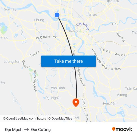 Đại Mạch to Đại Cường map