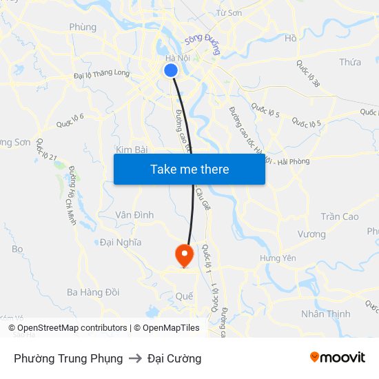 Phường Trung Phụng to Đại Cường map