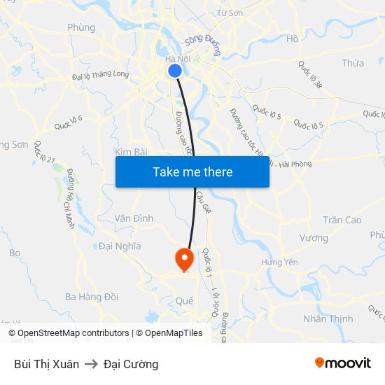 Bùi Thị Xuân to Đại Cường map