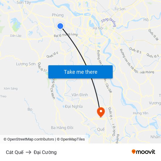 Cát Quế to Đại Cường map