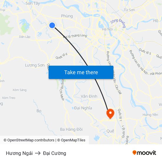 Hương Ngải to Đại Cường map