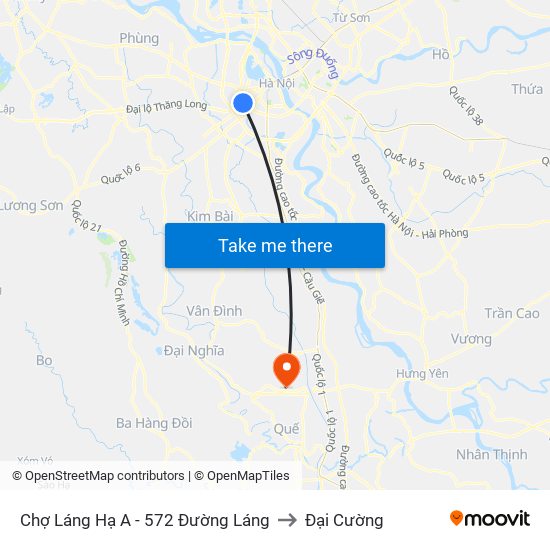 Chợ Láng Hạ A - 572 Đường Láng to Đại Cường map