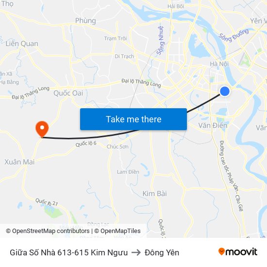 Giữa Số Nhà 613-615 Kim Ngưu to Đông Yên map