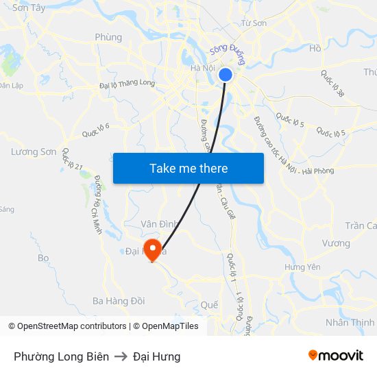 Phường Long Biên to Đại Hưng map