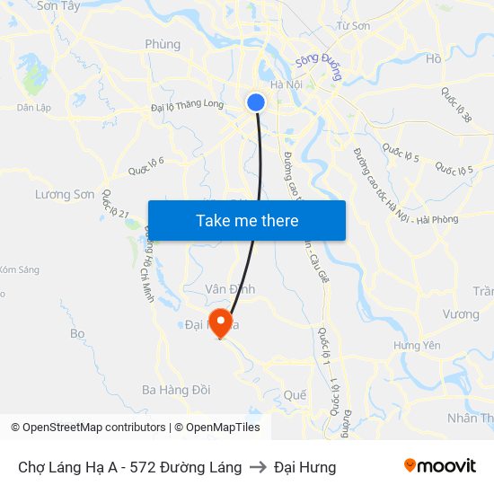 Chợ Láng Hạ A - 572 Đường Láng to Đại Hưng map