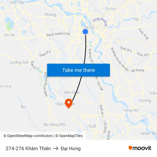 274-276 Khâm Thiên to Đại Hưng map