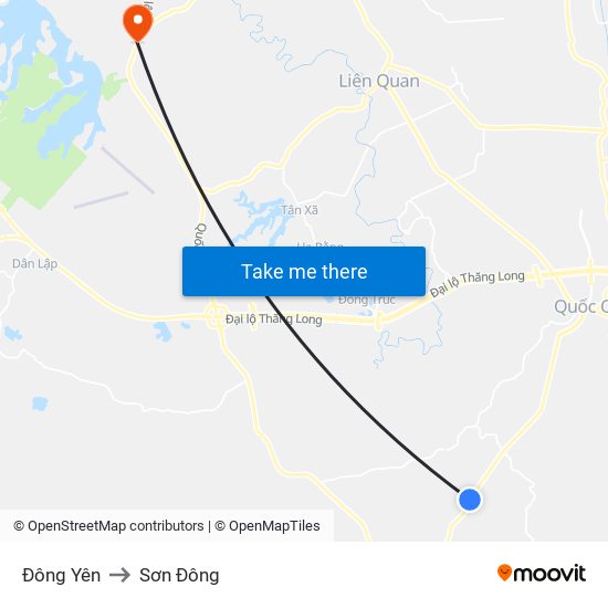 Đông Yên to Sơn Đông map