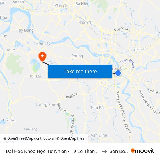 Đại Học Khoa Học Tự Nhiên - 19 Lê Thánh Tông to Sơn Đông map