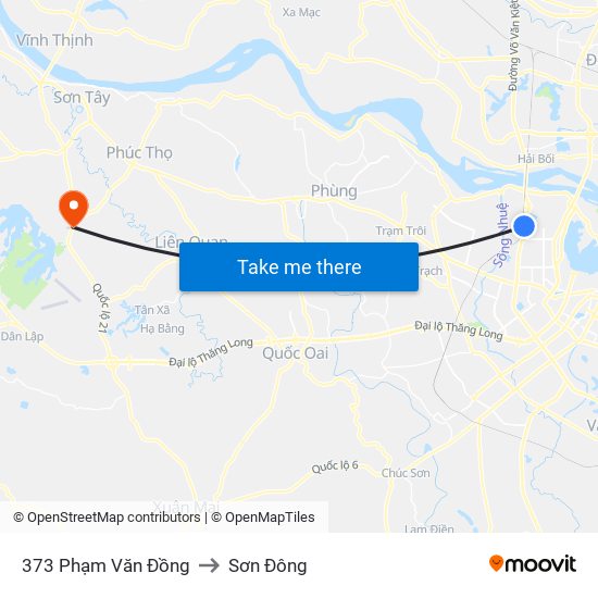 373 Phạm Văn Đồng to Sơn Đông map