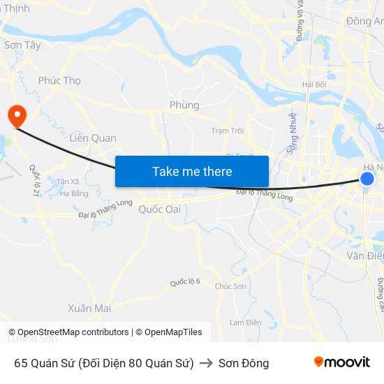 65 Quán Sứ (Đối Diện 80 Quán Sứ) to Sơn Đông map