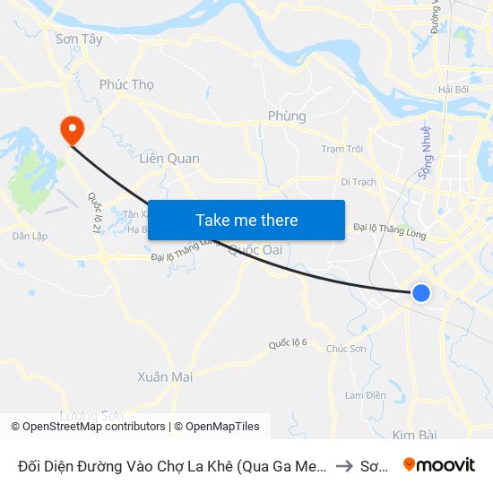 Đối Diện Đường Vào Chợ La Khê (Qua Ga Metro La Khê) - 405 Quang Trung (Hà Đông) to Sơn Đông map