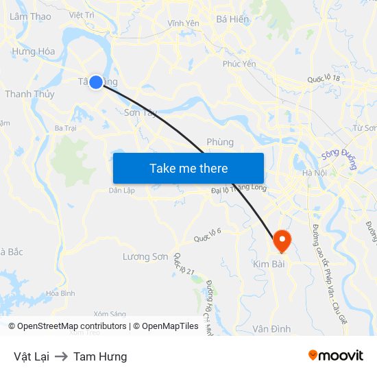 Vật Lại to Tam Hưng map