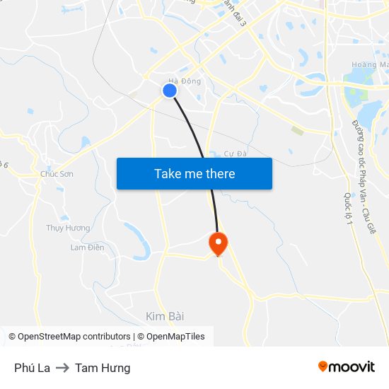 Phú La to Tam Hưng map