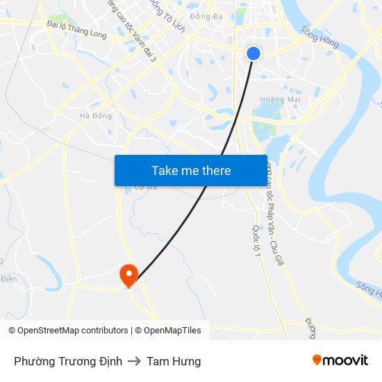 Phường Trương Định to Tam Hưng map