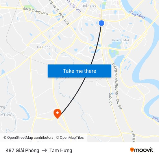 487 Giải Phóng to Tam Hưng map