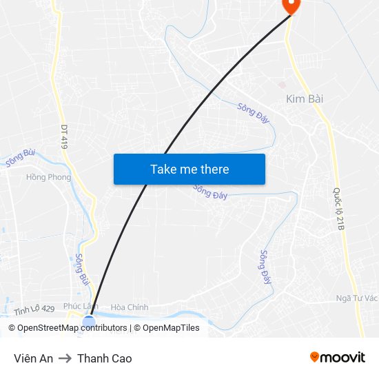 Viên An to Thanh Cao map