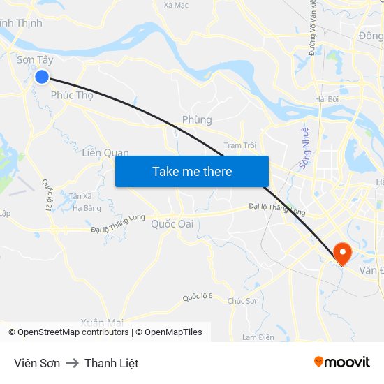 Viên Sơn to Thanh Liệt map