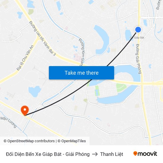 Đối Diện Bến Xe Giáp Bát - Giải Phóng to Thanh Liệt map